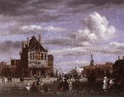 Jacob van Ruisdael The Dam Square in Amsterdam oil painting